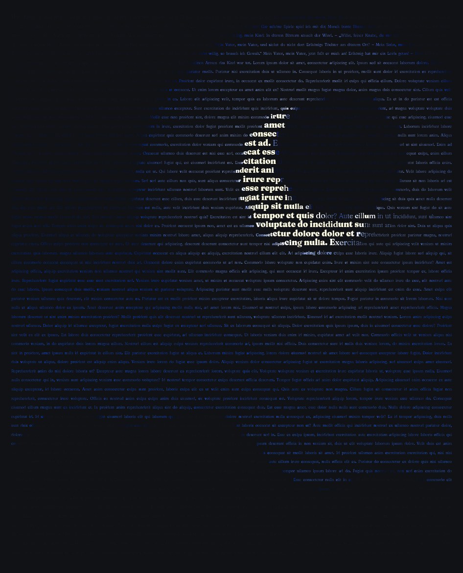 A crescent moon over dark hills, set from the full text of Goethe's poem Erlkönig